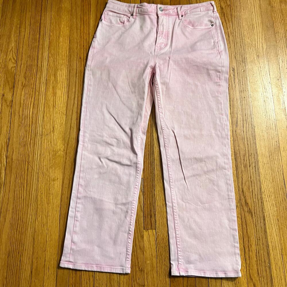 Scotch & Soda Jeans Womens 30 X32 the Sky High-Rise Straight Pink Button Fly